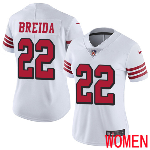 San Francisco 49ers Limited White Women Matt Breida NFL Jersey #22 Rush Vapor Untouchable